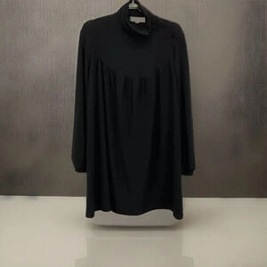 Vanessa Barrantes Shumaq Millma XS Mini Dress Flowy Mock Neck Puff Sleeve Witchy